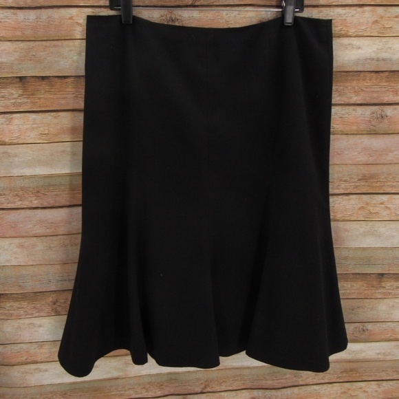 Evan-Picone Black Stretch Midi Skirt 14 - Picture 1 of 9